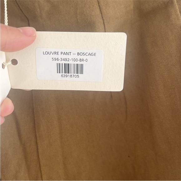 DOEN  Louvre Pant in Boscage High-Waisted Tan Pants NEW - Picture 7 of 12